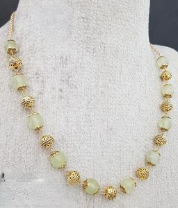 Qualité supérieure traditionnelle avec chaîne plaquée or seulement collier Mala ensemble pour femmes collier classique ensemble pour vêtements de mariage - Product Image 5