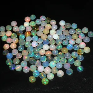 天然埃塞俄比亚蛋白石多漂亮火蛋白石松散宝石凸圆形珠宝制作