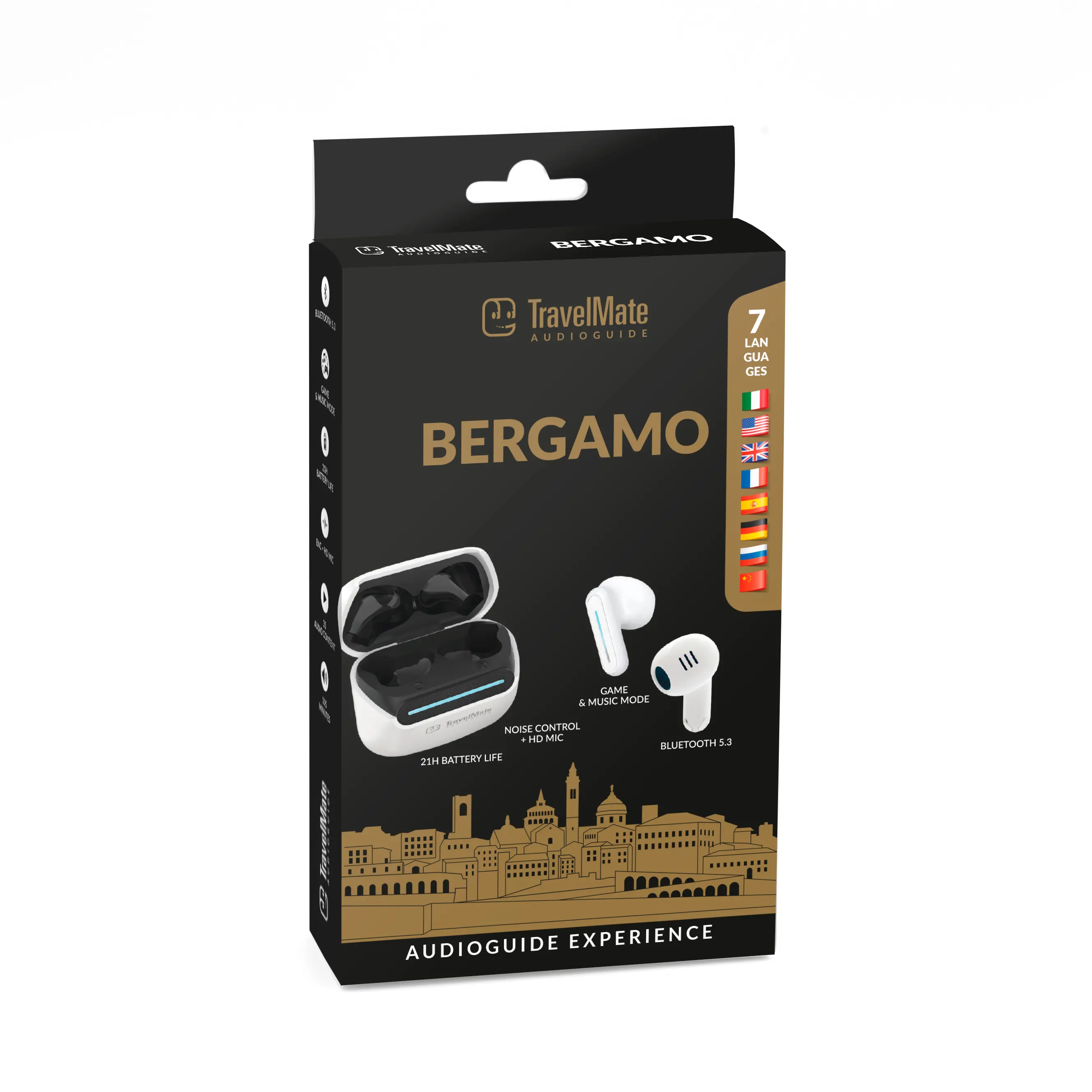 Hot selling Bergamo City Exploration Devices app with 22 audio content including The Wonders of local Cuisine for Hotel chain