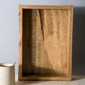 Bandeja de madera rectangular hecha a mano con diseño grabado, bandeja de desayuno decorativa, bandeja de madera rústica para decoración del hogar - Product Image 2