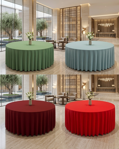 Mantel Redondo Moderno de Tela Resistente a las Manchas, Fácil de Limpiar, Sin Arrugas, 100% Poliéster - Product Image 2