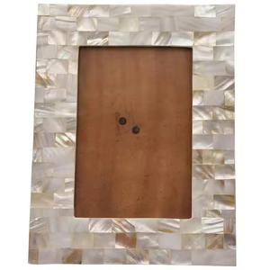 手作りエレガントなマザーオブパールシーシェル写真フレーム装飾インレイ写真フレームスタイリッシュなホームデコレーション思いやりのある贈り物 - Product Image 1