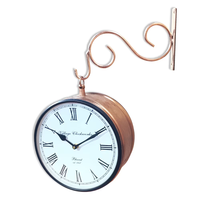 Horloge suspendue de style gare antique couleur dorée décoration de maison de luxe mouvement à quartz dernière conception article nautique