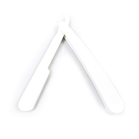 Rasoir de coiffeur jetable en gros de haute qualité lame unique bord droit poignée en plastique pliable pour le rasage du corps du visage Bikini