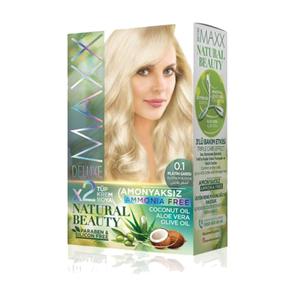 Confezione da 2 confezioni di tinture per capelli naturali senza ammoniaca 0.1 biondo platino