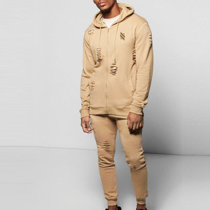 High Quality Casual Slim Fit <b>Distressed</b> Tracksuits Fashionable Winter Wear Made in Pakistan Price - Product Image 2