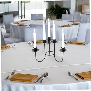 Handmade Metal Craft Iron <b>Black</b> Desktop <b>Candlestick</b> Living Room Decoration Small Candle Holders Simple Fashion Candelabra - Product Image 2