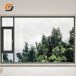 GS Modern Thermal Break Aluminum Casement Window with Stainless Steel Fly Screen Double Glazed Glass Window for Villa - Product Image 6