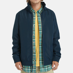 Nouvelle veste coupe-vent d'hiver pour hommes élégante à capuche avec fermeture éclair motif solide chaud et coupe-vent grande taille imprimé - Product Image 1