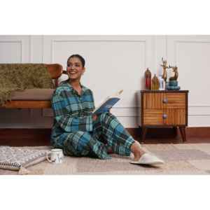 Conjunto de Salón de Franela Esmerilada para Mujer, Manga Larga, Invierno, Suave y Transpirable, 2 Piezas, Cintura Elástica con Cordón Ajustable - Product Image 4