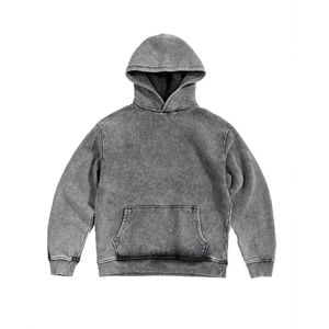 High Quality 100% Cotton Acid Washed <b>Hoodie</b> High Street Washing Old Sweater Stone Washed Vintage <b>Hoodie</b> 2026 - Product Image 1