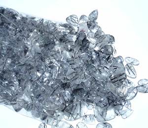 ธรรมชาติสีดํา Rutile ควอตซ์อัญมณีหลวม cabochon ผสมขนาดและรูปร่างจํานวนมากคริสตัล Cabochon สําหรับขายคริสตัลธรรมชาติ - Product Image 5