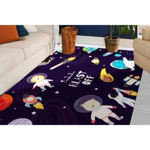 Tapis spatial : Tapis pour chambre d'enfant imprimé en 3D, tapis doux non tissé - Product Image 4