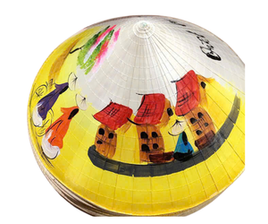 Élégant chapeau conique non vietnamien pour les agriculteurs Beach Wear Costume et décoration de la maison Design authentique - Product Image 1