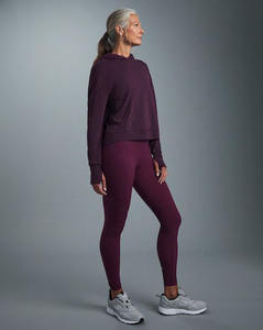 Sweat à capuche d'entraînement de gymnastique avec logo personnalisé prune de meilleure qualité et à forte demande pour femmes Anti-rides et respirant Sweats à capuche vierges pour femmes - Product Image 4