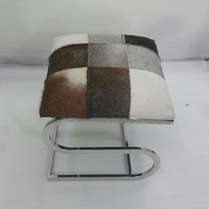 Taburete en forma de S con tapicería de cuero cómodo para sentarse utilizado en la oficina en casa y restaurantes disponible en múltiples acabados - Product Image 6