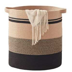Decorative Fashion Foldable Woven Laundry Cotton Rope Storage <b>Basket</b> Dirty Clothes Storage Hamper for <b>Blankets</b> Clothes Towels - Product Image 6
