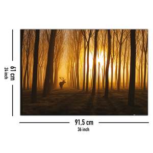 Affiche numérique de paysage moderne « Hirsch Im Wald » de Stefan Miron - Product Image 4