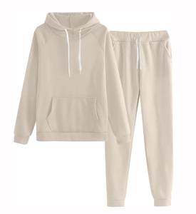 ชุดวอร์มผ้าฝ้ายขนแกะมีฮู้ดและชุดวิ่งออกกำลังกายสำหรับผู้หญิงชุดวอร์ม2ชิ้นสไตล์ใหม่2026 - Product Image 1