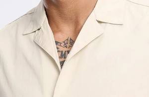 100% coton hommes décontracté coupe décontractée chemise solide respirant tricoté uni teint ODM approvisionnement avec design personnalisable - Product Image 5