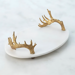 Bandeja de servicio de mármol Natural hecha a mano de calidad superior, plato de lujo, diseño moderno elegante para el hogar, oficina, restaurante, venta al por mayor - Product Image 3