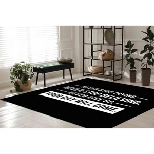 Alfombra Your Day Will Come, Alfombra Never Stop Trying, Alfombra impresa, Alfombra suave no tejida - Product Image 2