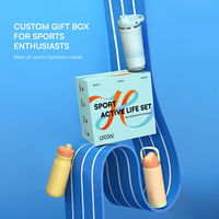 Ensemble cadeau de 3 bouteilles d'eau sportives personnalisées Hong Ling, sans BPA, avec shaker et gourde de cyclisme