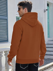 Sudadera con capucha básica de lana para hombre ecológica de mezcla de algodón, hecha a mano a partir de 100%, duradera y súper suave para la comodidad diaria - Product Image 2