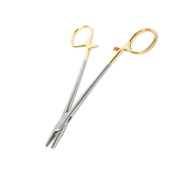 Porte-aiguilles Mayo Hegar de qualité supérieure, droits, demi-ornés d'or, de qualité industrielle, OEM, en acier inoxydable, pour salle chirurgicale