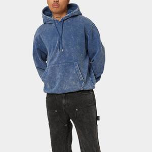 Sweats à capuche pour hommes respirants, lavés à l'acide, 100% coton, entièrement personnalisés, écologiques, en molleton de qualité supérieure, nouvelle mode, vente chaude, pas cher - Product Image 4