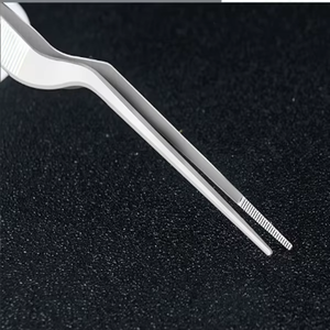 Pinzas de Cocina de Acero Inoxidable de Alta Calidad, Punta Fina Desplazada, Pinzas para Servir Alimentos, Instrumento Quirúrgico Básico - Product Image 3