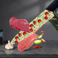 Couteau de chef en céramique super tranchant et durable, ensemble de 2 pièces, ambidextre, manche en plastique forgé, passe au lave-vaisselle, épaisseur de 3,0 mm, restaurant