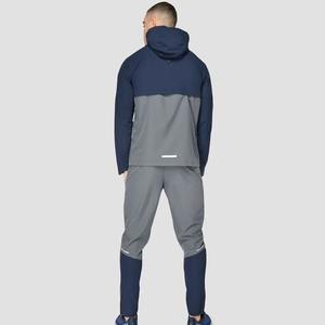 Survêtement coupe-vent élégant pour hommes Ensemble de jogging deux pièces coupe ajustée Vêtements de sport légers et imperméables pour l'entraînement en salle de sport - Product Image 3
