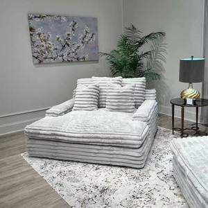 Sofá Cama Moderno Cuadrado de Esponja, Color Azul, Beige, Gris o Negro, Extra Grande, Compresible, Tipo Nube, para Sala de Estar - Product Image 5