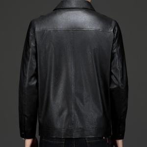 Chaqueta informal cálida de otoño e invierno, chaqueta negra de piel sintética, chaqueta impermeable a prueba de viento para exteriores, abrigo de piel sintética - Product Image 2