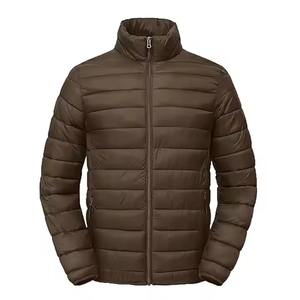 Chaqueta acolchada de invierno personalizada para hombre, sin capucha, Con cremallera larga y cálida, estilo callejero, chaquetas acolchadas de alta calidad - Product Image 4