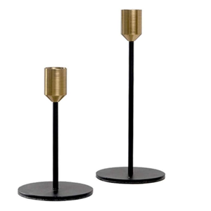 Juego de tres candelabros de Metal con acabado dorado de último estilo, candelabro de Mesa para el hogar de estilo moderno, candelabro hecho a mano - Product Image 3