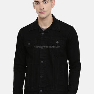 Nardon Apparel Veste coupe-vent en denim délavé à lisière 100% tissu tricoté en coton pour Denim Triple Breasted Men Winter - Product Image 4