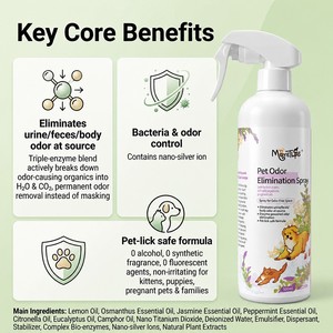 Spray Eliminador de Olores para Mascotas 500ml, Desodorante Enzimático, Eliminador de Olores de Orina y Heces para Perros y Gatos, Soluciones para Mascotas - Product Image 3