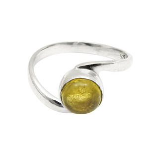 Look élégant 925 bijoux en argent Sterling faits à la main ambre synthétique naturel pierre précieuse superbe bague pour cadeau d'anniversaire de fiançailles - Product Image 1