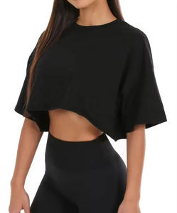 Vente en gros de t-shirts de haute qualité pour femmes, manches courtes, col rond, couverture en coton respirante, fournisseur OEM de vêtements - Product Image 4