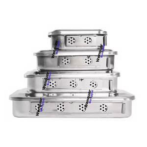 ชุดกล่องฆ่าเชื้อทางทันตกรรม 4 ชิ้น ถาดผ่าตัดสแตนเลสสำหรับฆ่าเชื้ออุปกรณ์ ผลิตภัณฑ์คุณภาพสูง ผลิตโดย Wenquar - Product Image 1