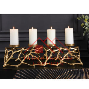 Bougeoir en métal fait main 2025 le plus vendu dans un bougeoir décoratif de table fini or de qualité supérieure - Product Image 2