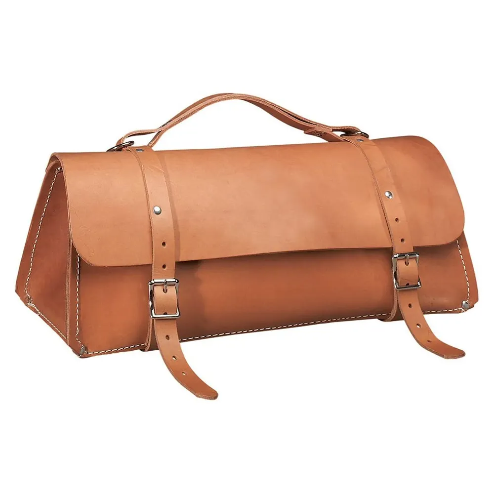 Best Quality Durable Leather Chef Knife Roll Carrier Bag Customize Brown Leather Knife tool Bag