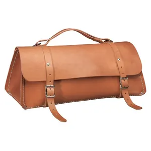 Высококачественная прочная кожаная сумка для переноски ножей шеф-повара, сумка для инструментов из коричневой кожи на заказ