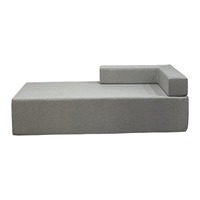Canapé-lit modulaire ajustable minimaliste en tissu écologique durable trois places, entièrement en mousse sous vide pour hôtel