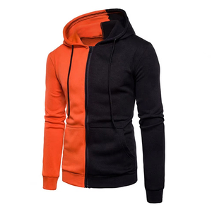 Sudadera con Capucha de Forro Polar para Hombre, 100% Algodón, Cómoda, con Estampado Sólido, Cierre Completo, Cálida, Tallas Grandes, Diseño Liso Teñido de Última Moda - Product Image 3