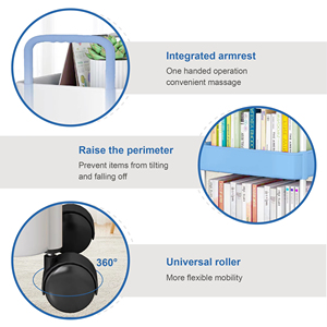 Estante de Almacenamiento Móvil para Cocina, Tipo Moderno, de Plástico PP, Multifuncional, para Refrigerios - Product Image 5