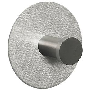 Gancio adesivo Spirella 'Punt' in acciaio inossidabile grigio, 6 cm - Product Image 1