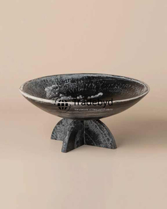 Bol en résine aux tons terreux par Tradebyd pour les maisons boho pièce de décoration d'art unique pour les espaces intérieurs soul - Product Image 4